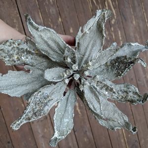 Three Silver Design Poinsettia